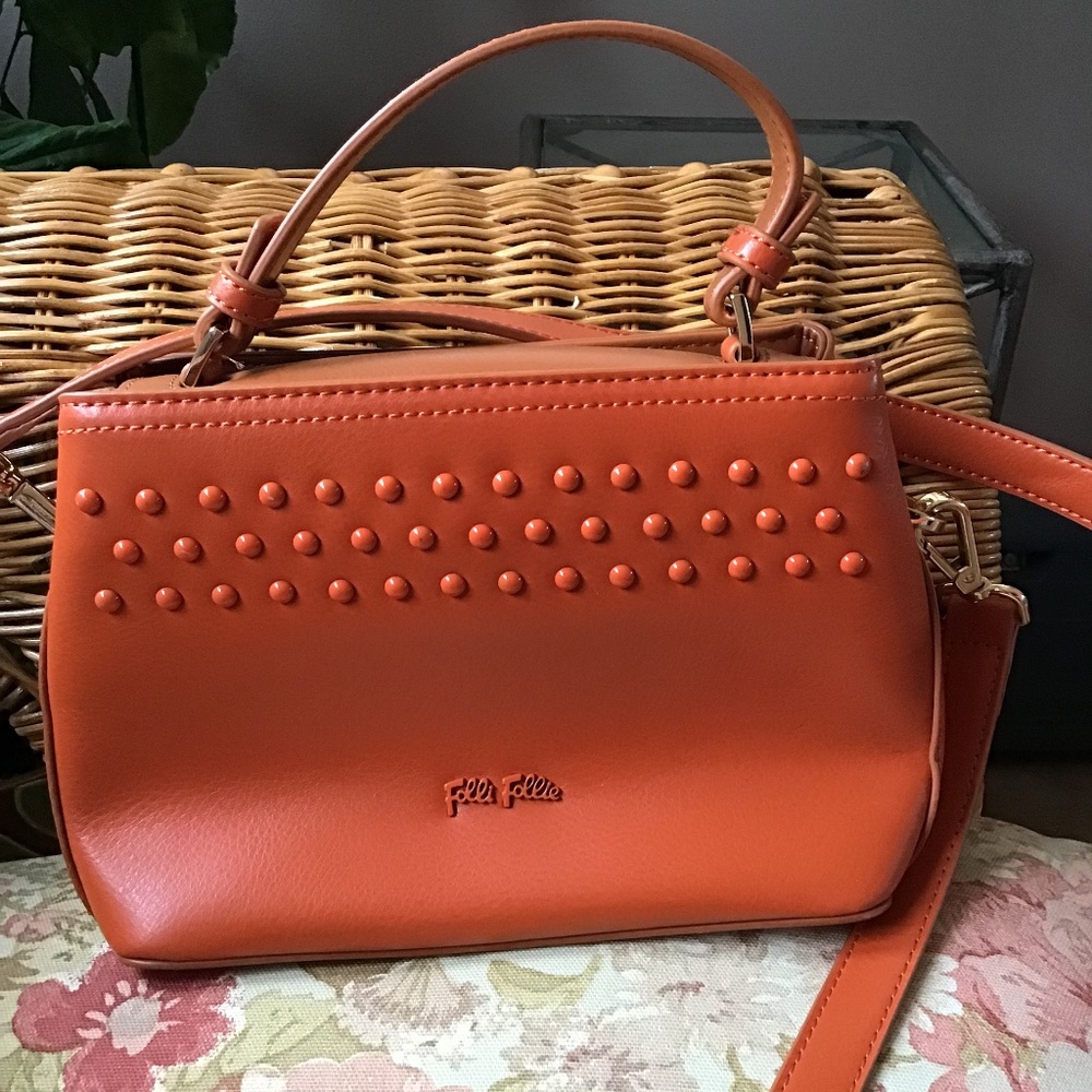 Folli Follie  Handbag/Crossbody Leather in Coral color